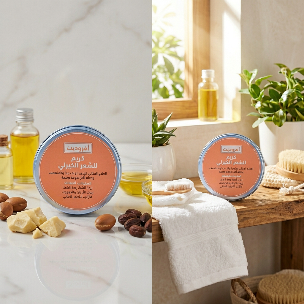 كريم افروديت الطبيعي لترطيب الشعر الكيرلي ومنع الهيشان